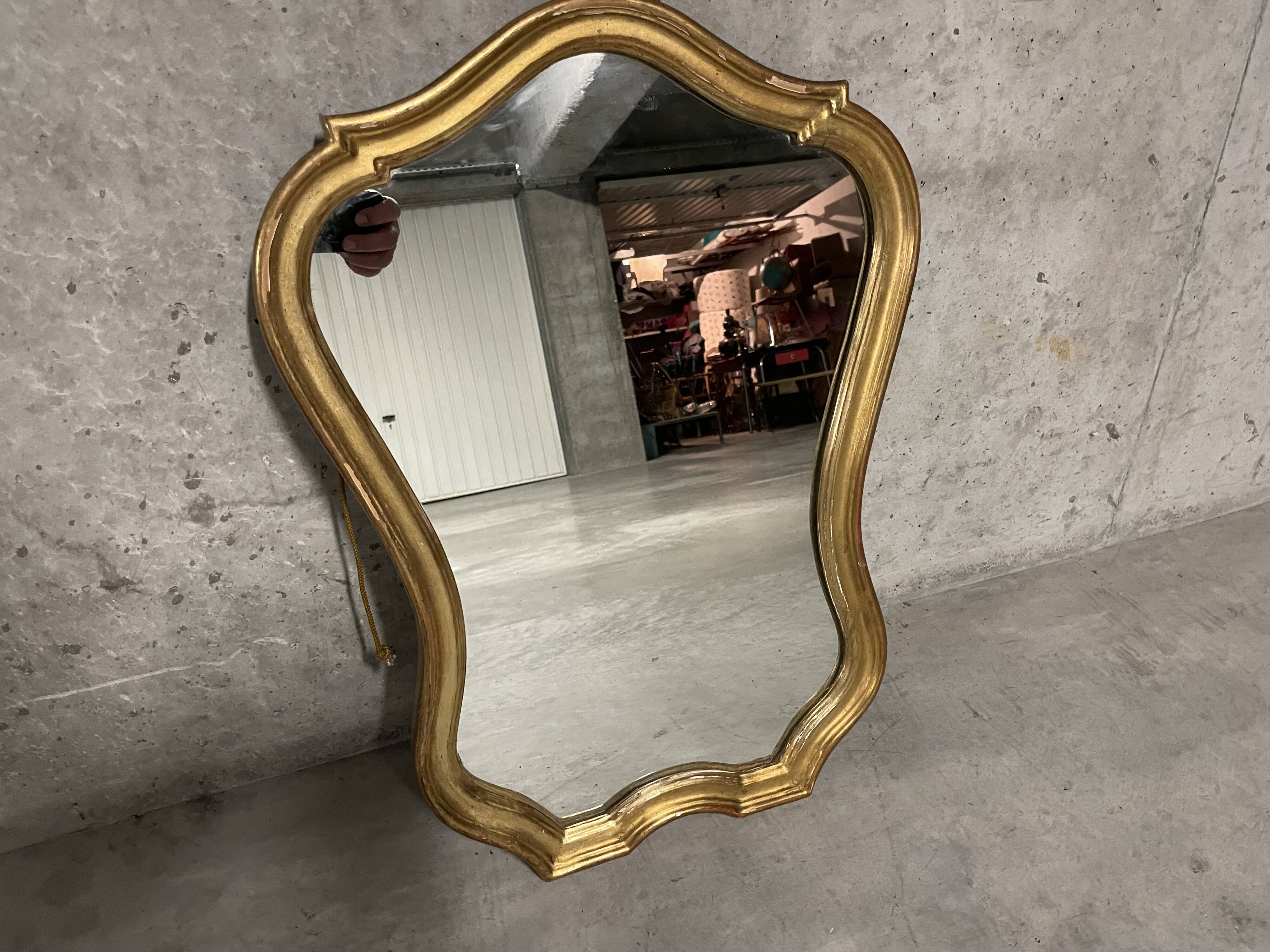 Old gold mirror