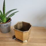 Octagonal brass pot cover