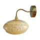 Vintage lampshade wall lamp in yellow Clichy glass