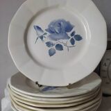 9 assiettes plates Digoin