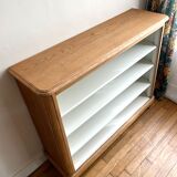Low oak bookcase