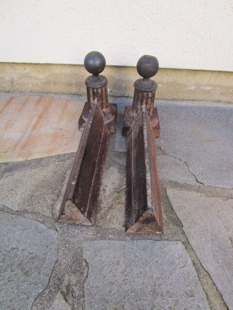 Pair of ancient cast iron channels