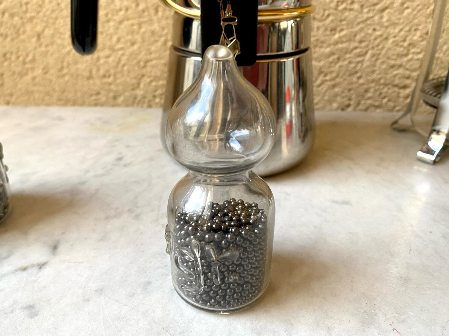 Weight blown glass & lead craftsmanship French vintage 60s