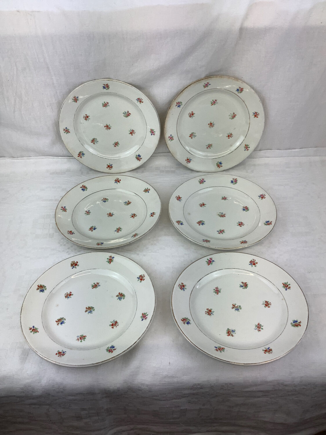 6 dessert plates made in france digoin
