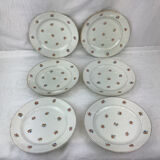 6 dessert plates made in france digoin