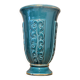 Ocean blue Verceram vase — French art ceramics