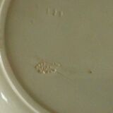 Assiette a asperges faience longchamp barbotine terre de fer