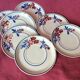 Set of 7 porcelain dessert plates