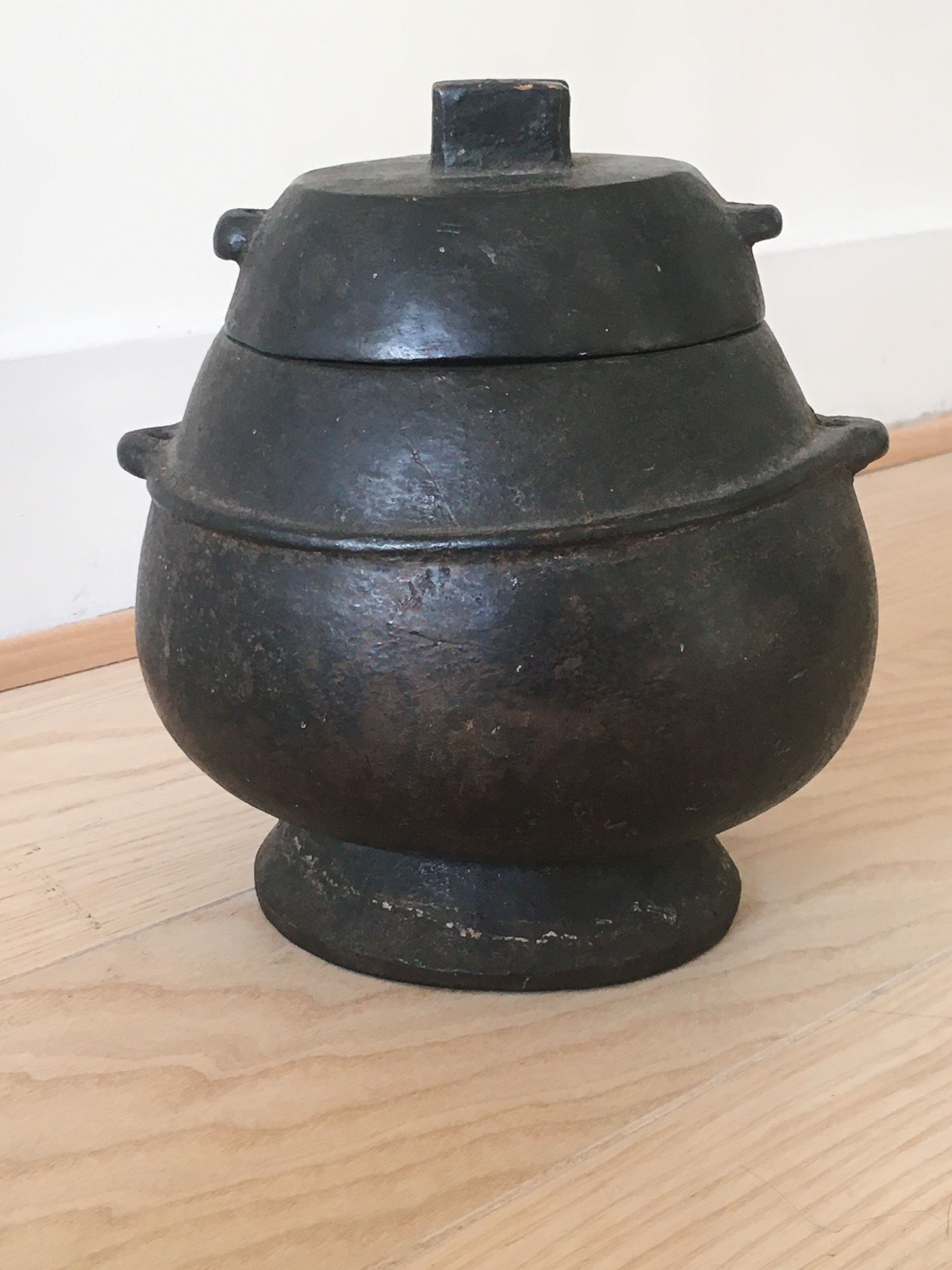 African ethnic wooden vase