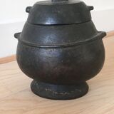 African ethnic wooden vase