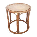 Vintage sofa end / side table - Rotion/ Bamboo - 1980