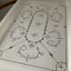 Vintage enameled metal tray
