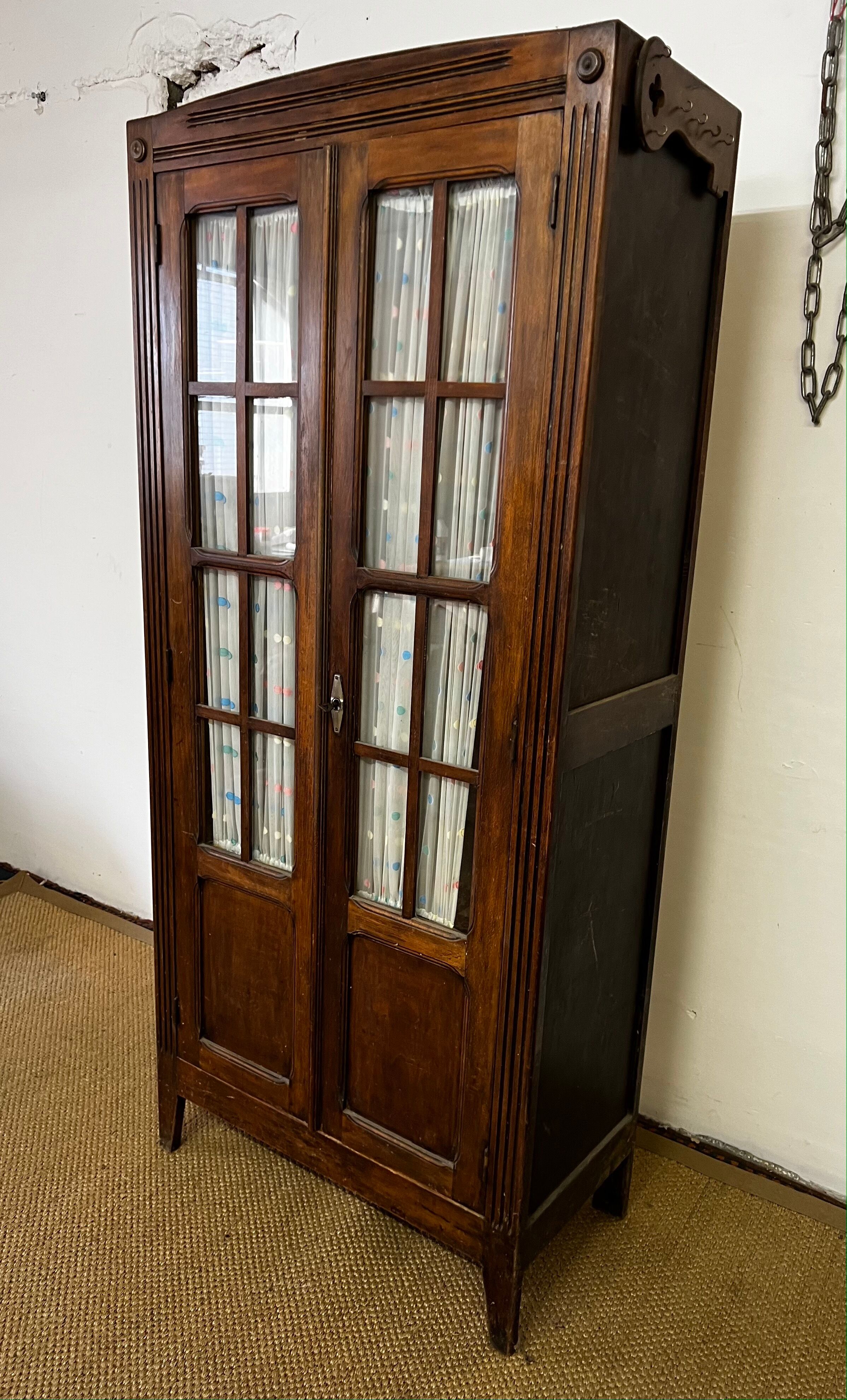 Old glazed Parisian wardrobe