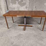 Scandinavian vintage telescopic extendable teak table 1970