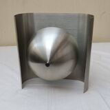Space Age wall light in brushed aluminium from the 1970s.