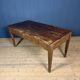 Old decorated wooden kitchen table