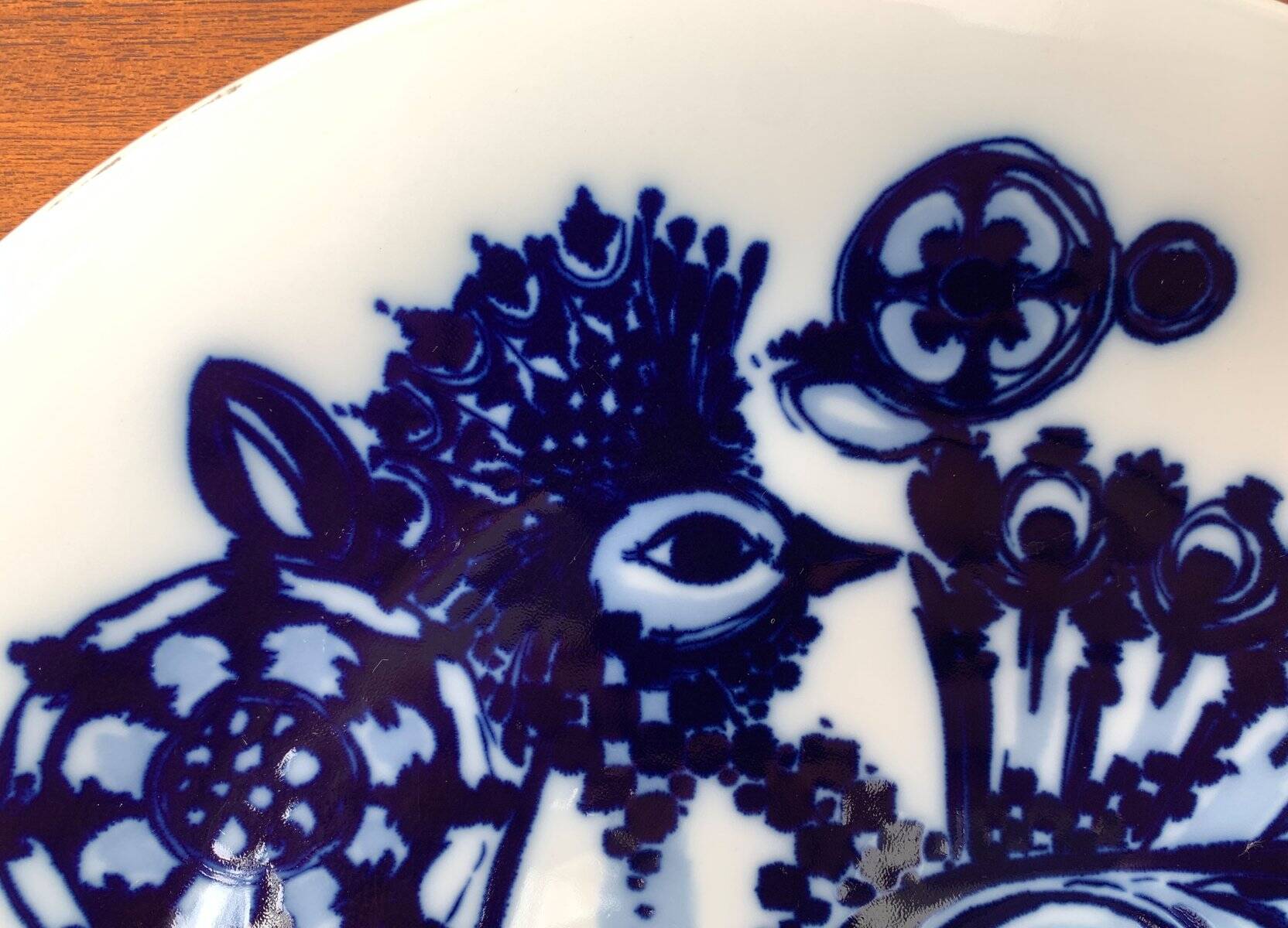 Vintage German peacock wall plate by Bjørn Wiinblad for Rosenthal, 1970s.