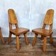 Brutalist pine chair 1970 Seltz style Regain Chapo Perriand vintage design