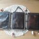 Vintage barber triptych mirror