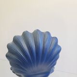 Shell lamp in blue and opaline ceramic