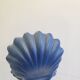 Shell lamp in blue and opaline ceramic
