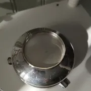 Small antique silver-plated metal ashtray English E.P.N.S.