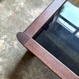 Teak and smoked glass coffee table published by Ekornes, Denmark