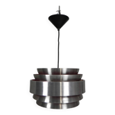 Vintage aluminum pendant lamp, Lakro Amstelveen, 1960s