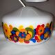 Suspension vintage opaline year 70 floral decoration