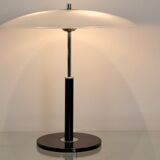 Steel and milky glass table light by Ikea, 1970s