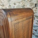French Art Deco Wardrobe – 1930s – Solid Beech Storage