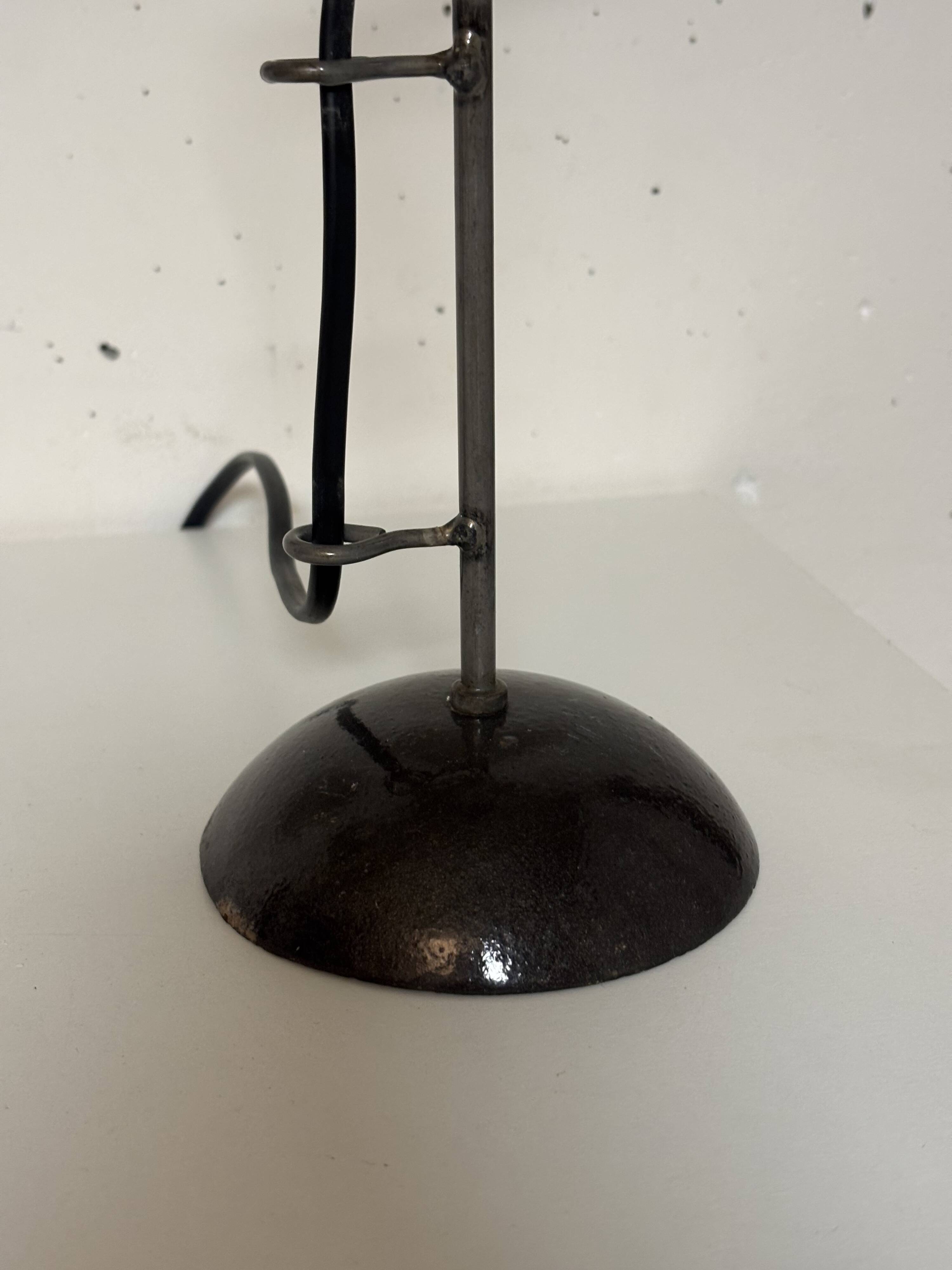Paire de lampes en acier 1980