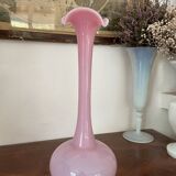 Vase en opaline  rose 32,5cm