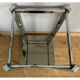 1970s sofa end harness in chromed metal, 3 removable shelves smoked mirrors (available)
