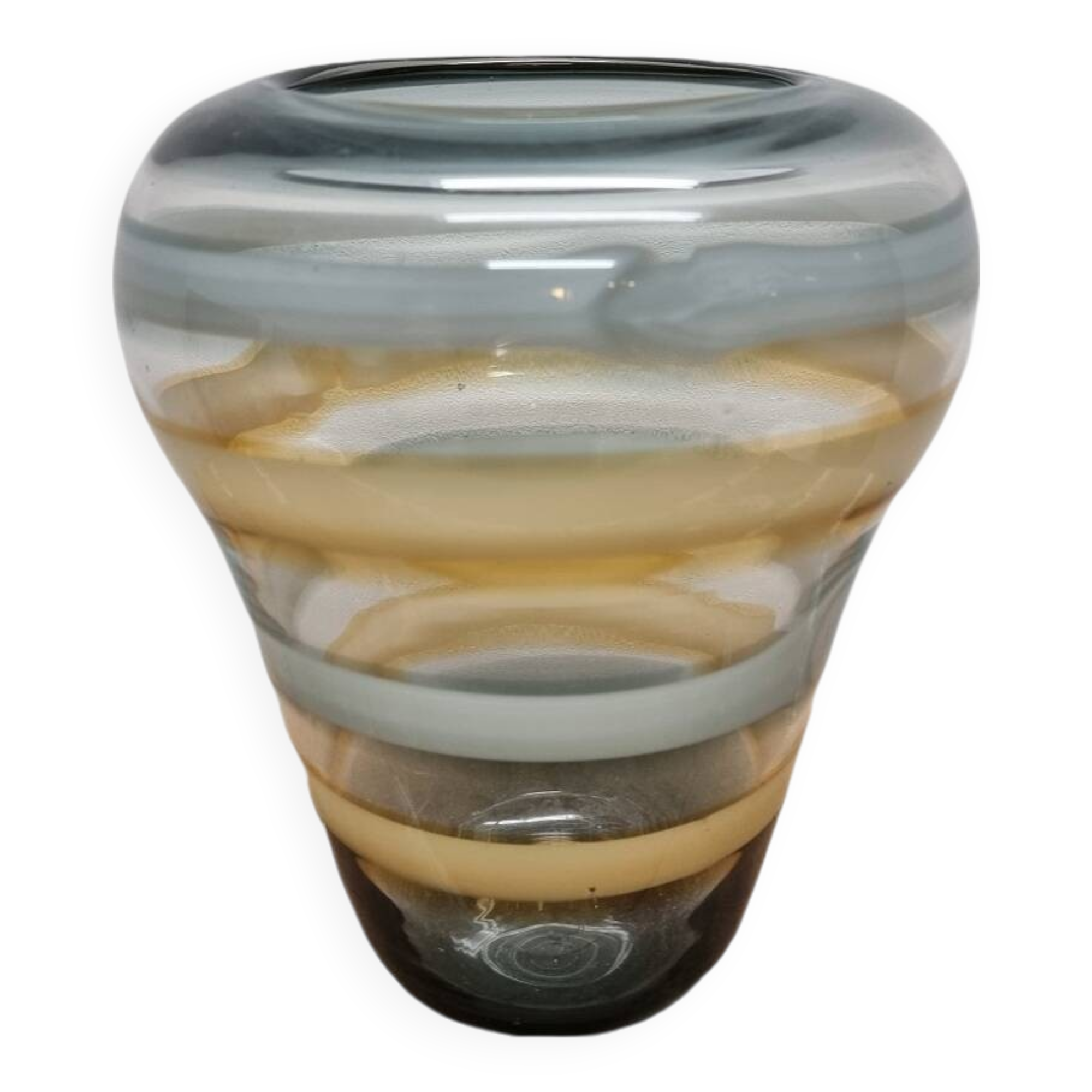 Glass Swirl Design Vase, 1980s