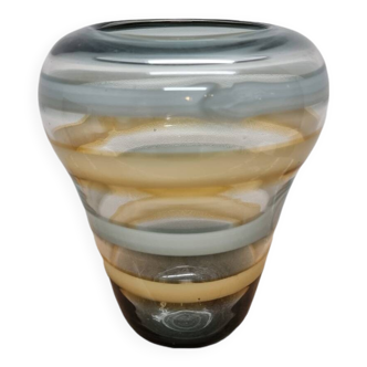 Glass Swirl Design Vase, 1980s