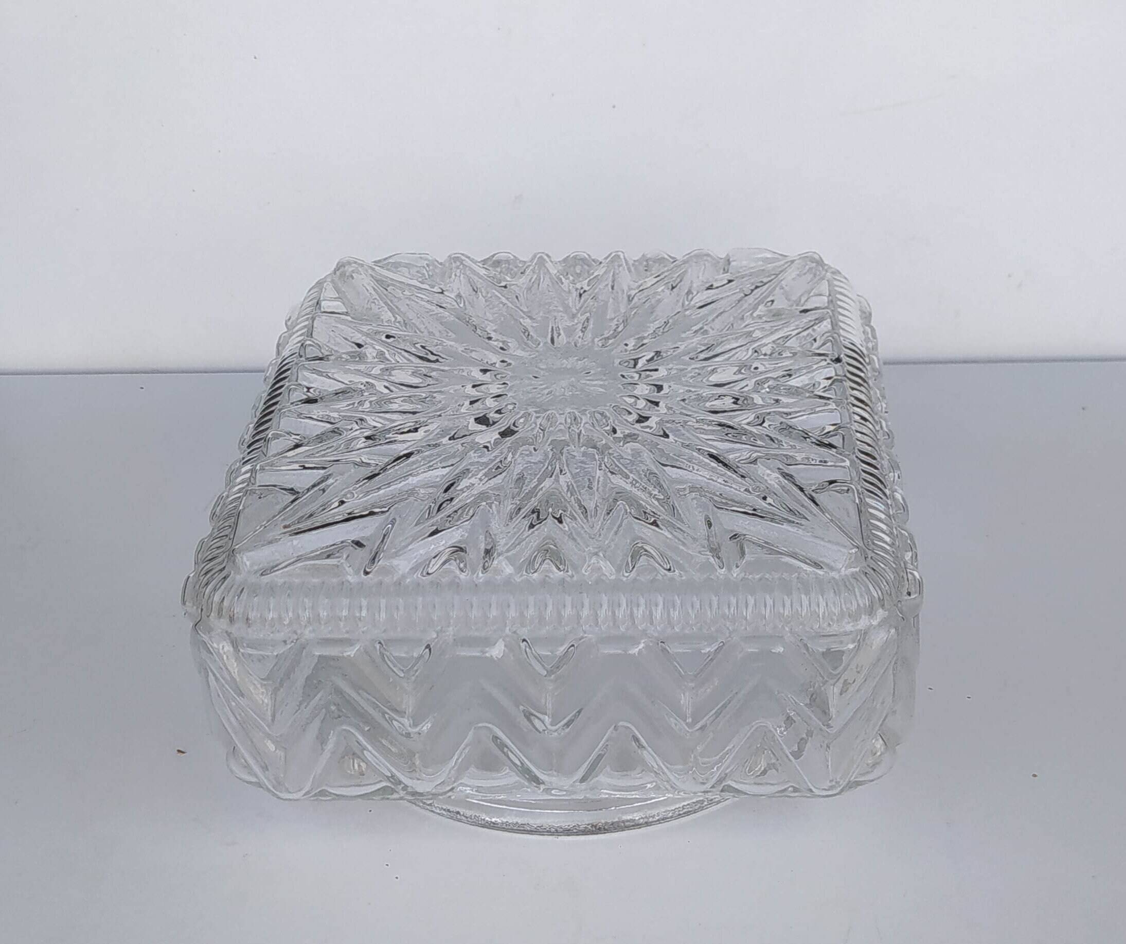 Plafonnier carré ou applique étoile seventies