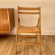 chaise pliante en bois de hêtre vintage années 70