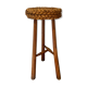 Raffia bar stool braided 1960