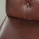 Set of 6 cognac-coloured cow leather Chesterfield dining chairs