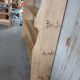 Solid wood shelf in brutalist style