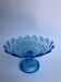 Compotier en verre pressé bleu