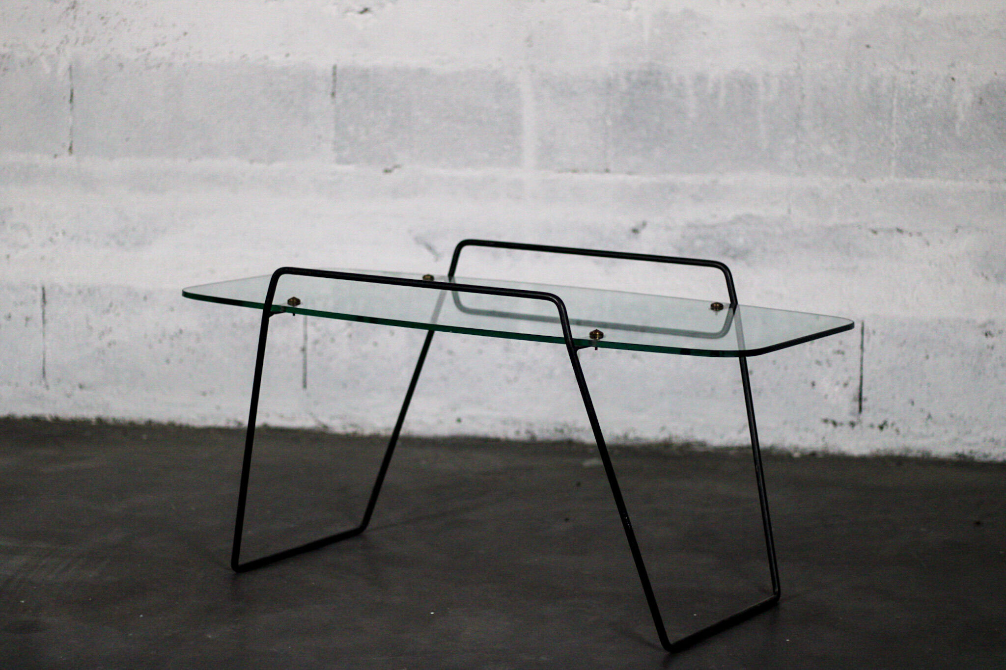 Modernist glass coffee table