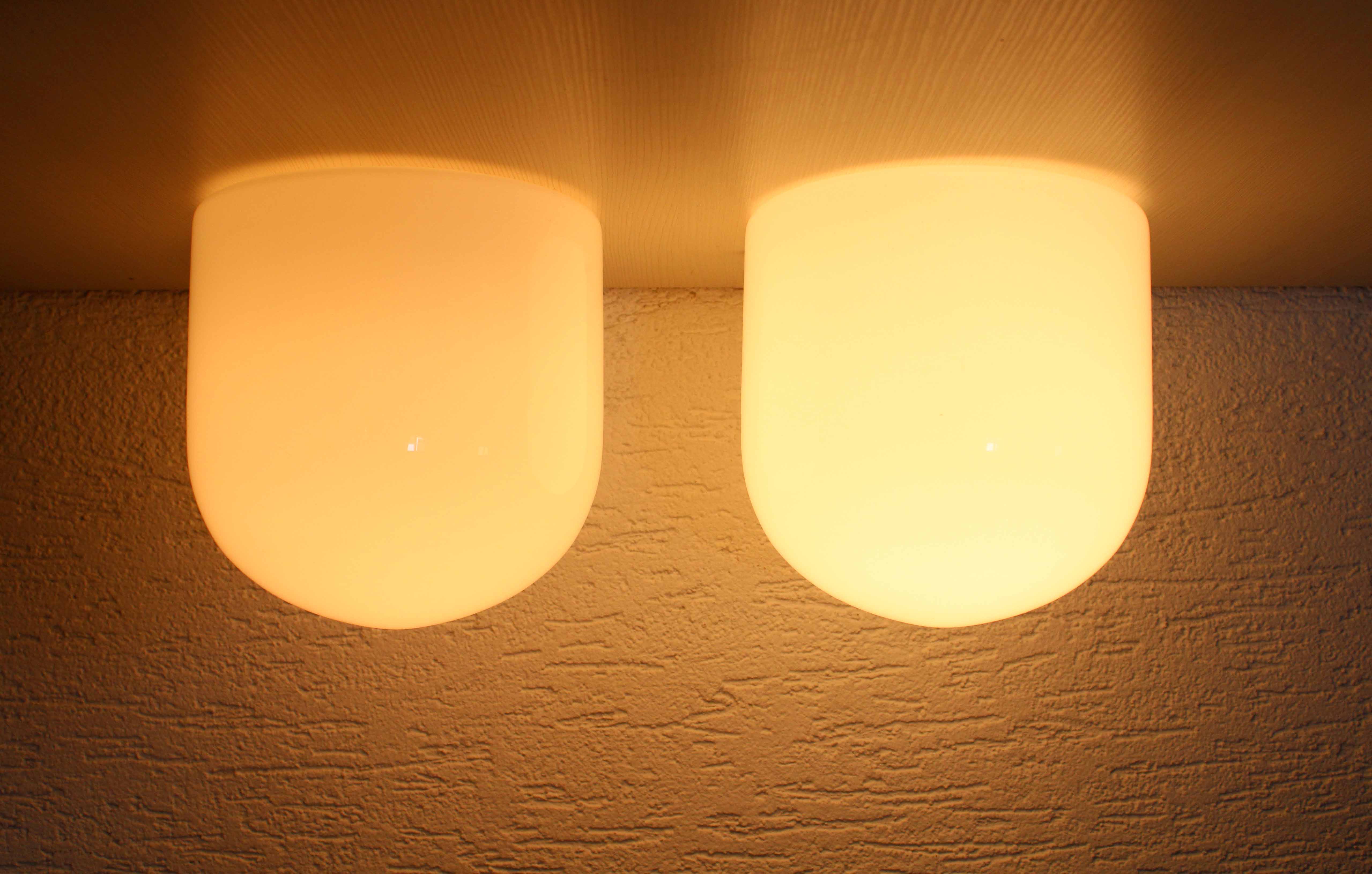 Pair of ceiling lamps Hamolite 1930