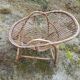 Rattan armchair with armrest