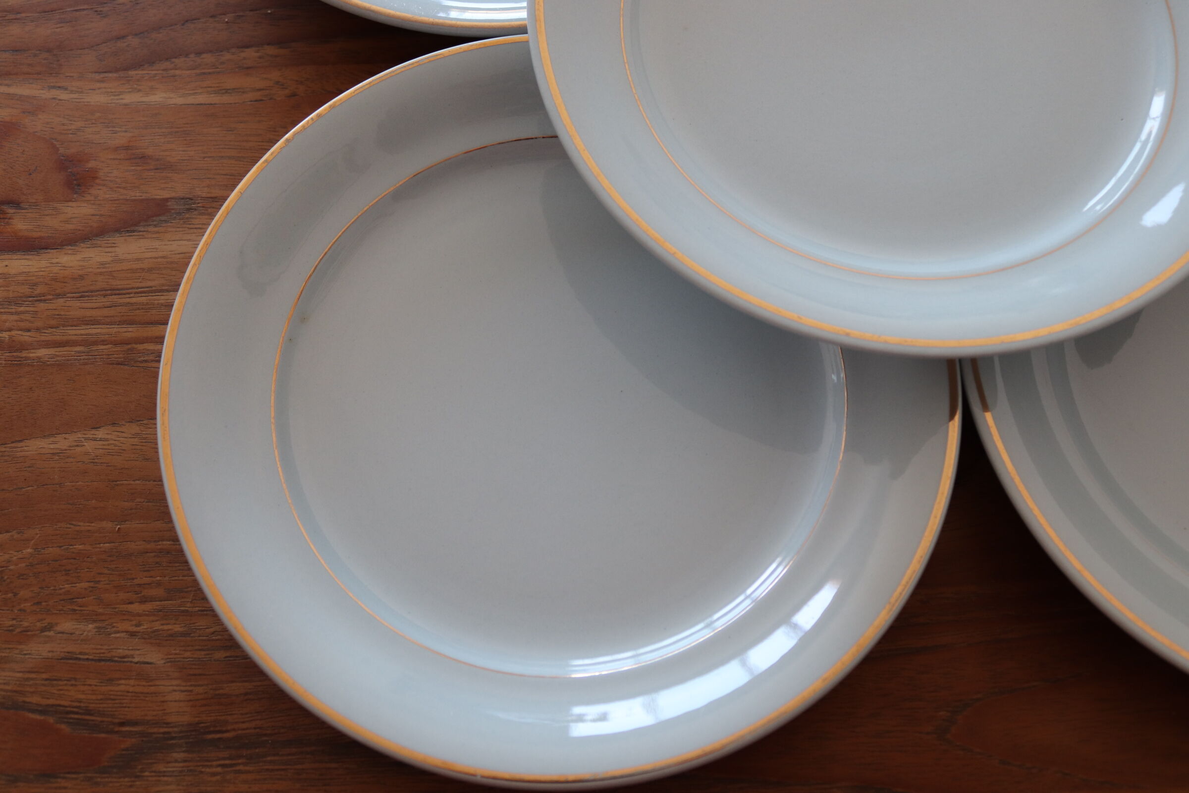 Set of 6 flat plates Villeroy and Boch Mettlach, Lucien Engel