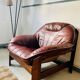 80's leather armchair