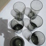 Set of 6 glasses glass tube smokes