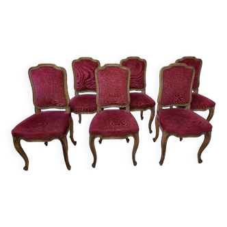 Louis xv burgundy style chair