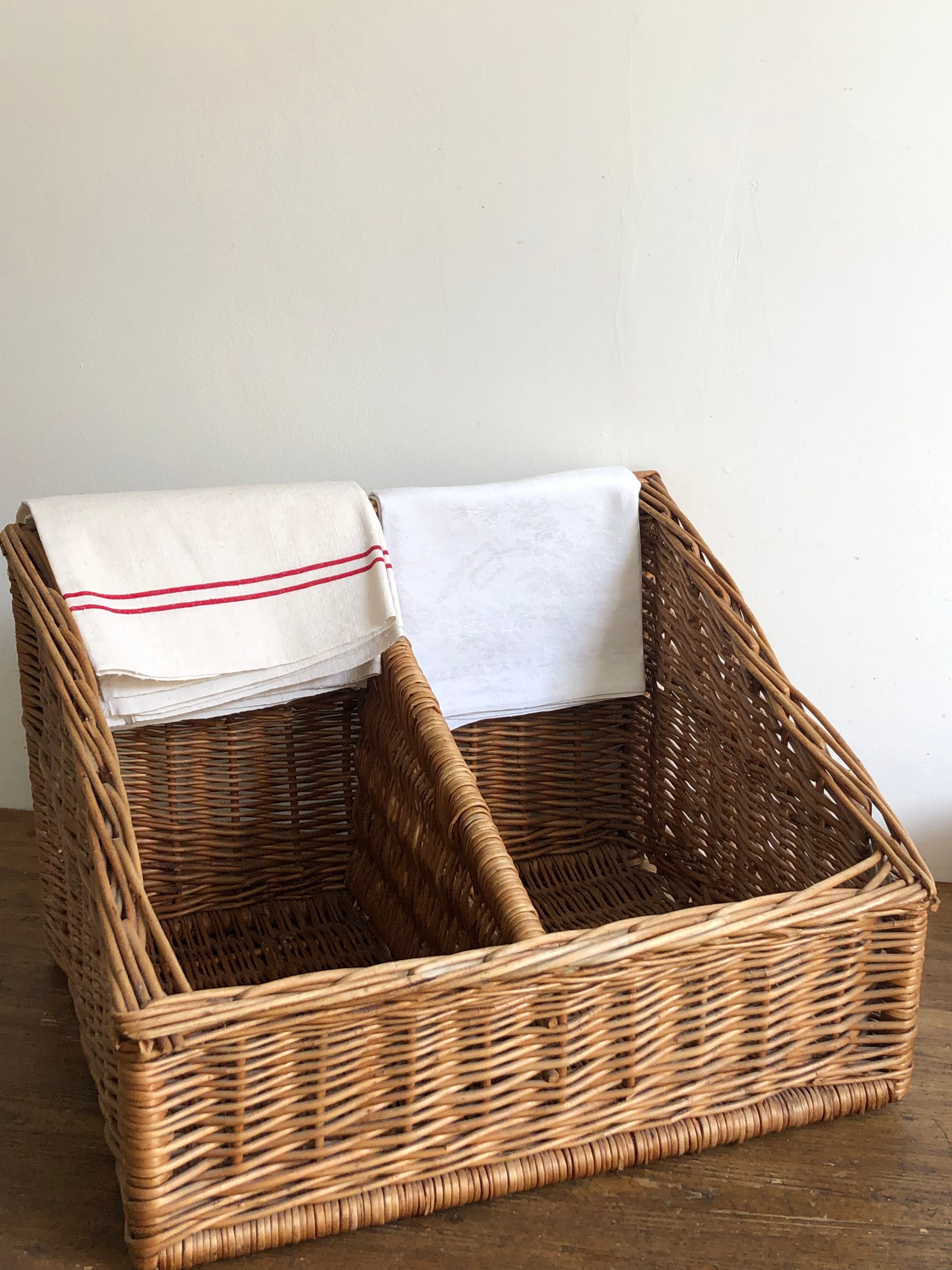 Old bakery basket, woven wicker basket